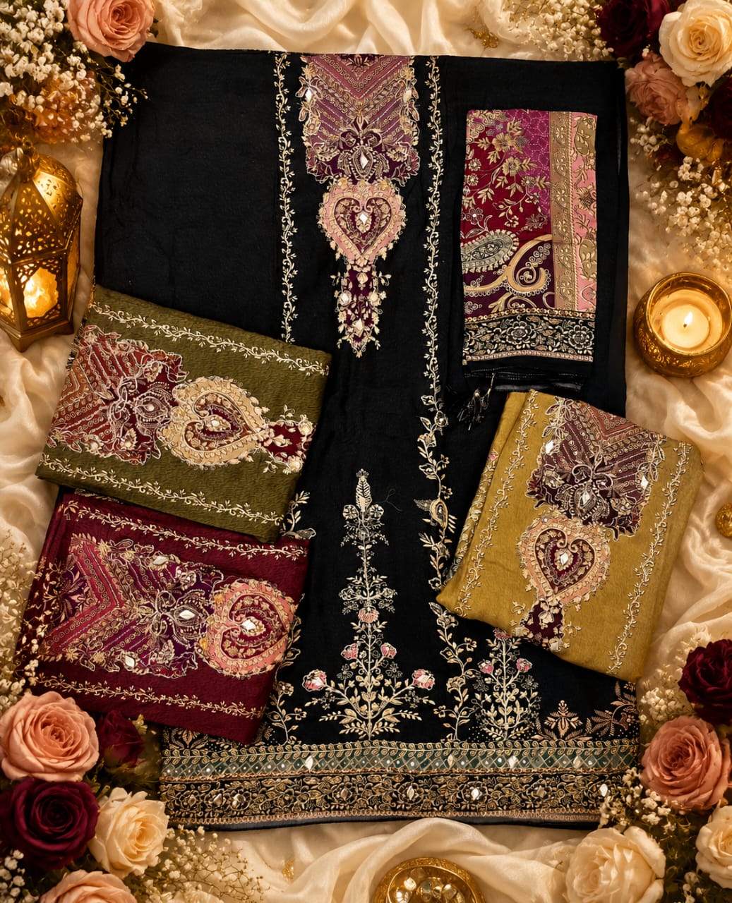 Kt 398 Shree Fabs Viscose Muslin Pakistani Salwar Suits Wholesale Rate