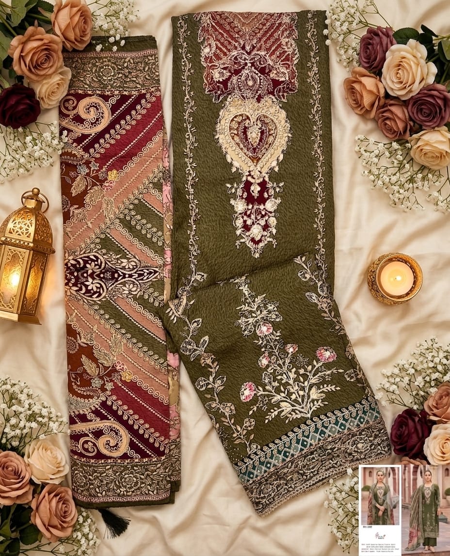Kt 398 Shree Fabs Viscose Muslin Pakistani Salwar Suits Wholesale Rate