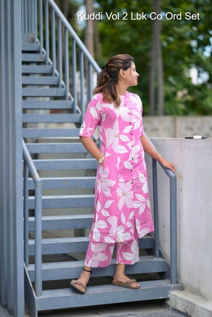 Kuddi Vol 2 Lbk Poly Reyon Co Ord Set Wholesale Price