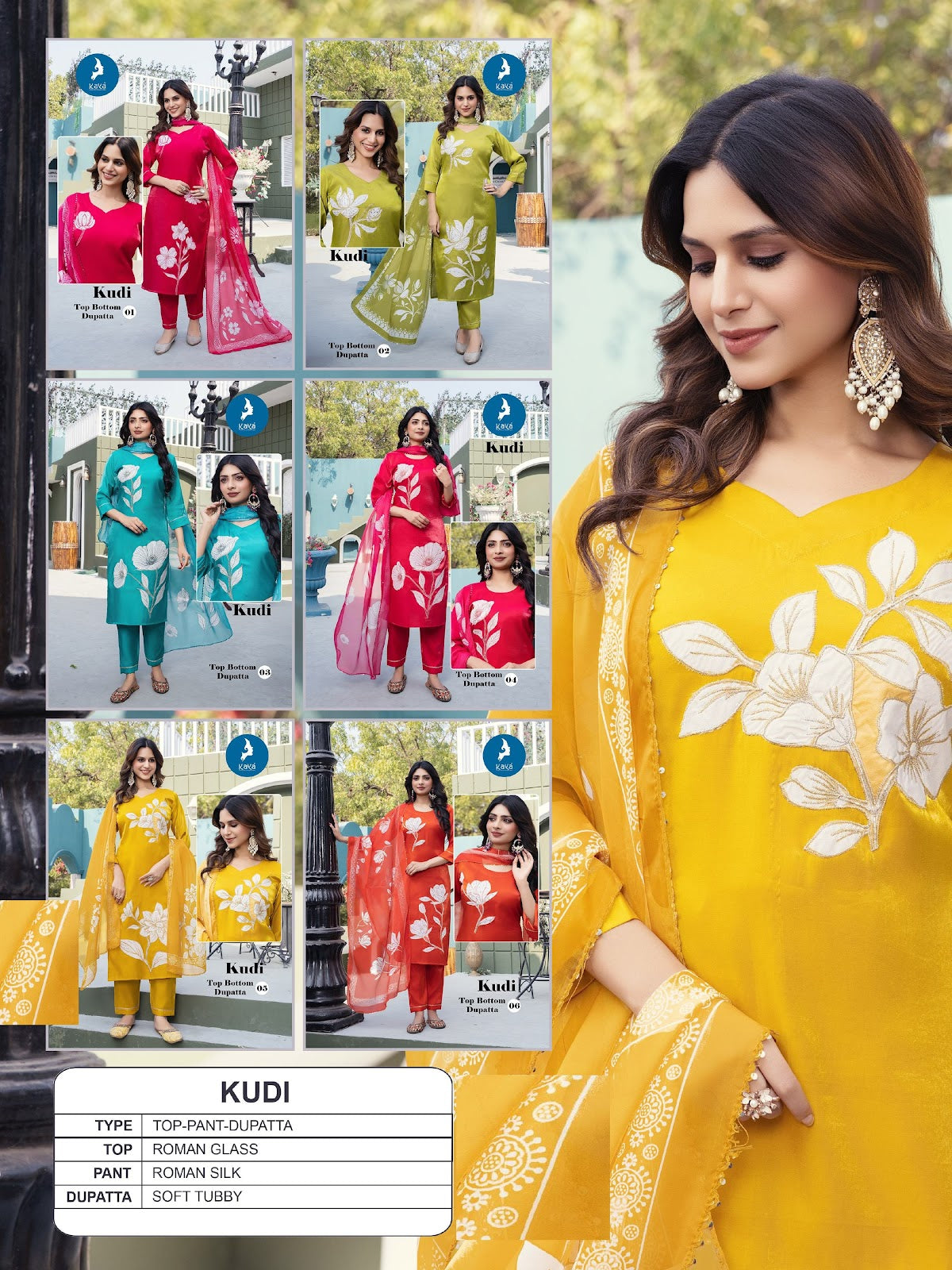 Kudi Kaya Trends Roman Readymade Pant Style Suits Exporter Gujarat