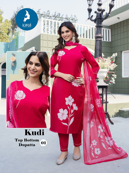 Kudi Kaya Trends Roman Readymade Pant Style Suits Exporter Gujarat