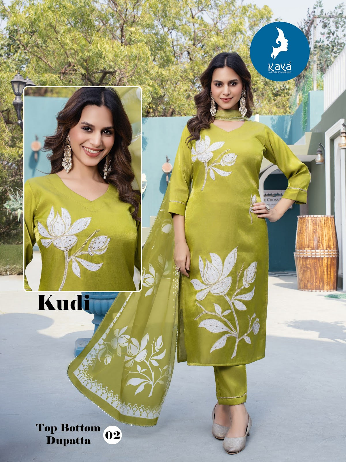Kudi Kaya Trends Roman Readymade Pant Style Suits Exporter Gujarat