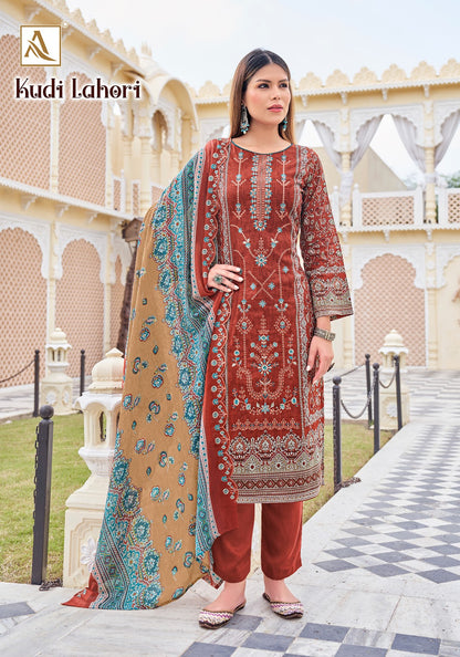 Kudi Lahori Alok Cambric Cotton Karachi Salwar Suits Exporter India