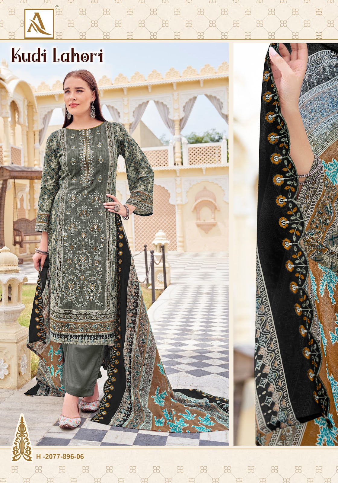 Kudi Lahori Alok Cambric Cotton Karachi Salwar Suits Exporter India