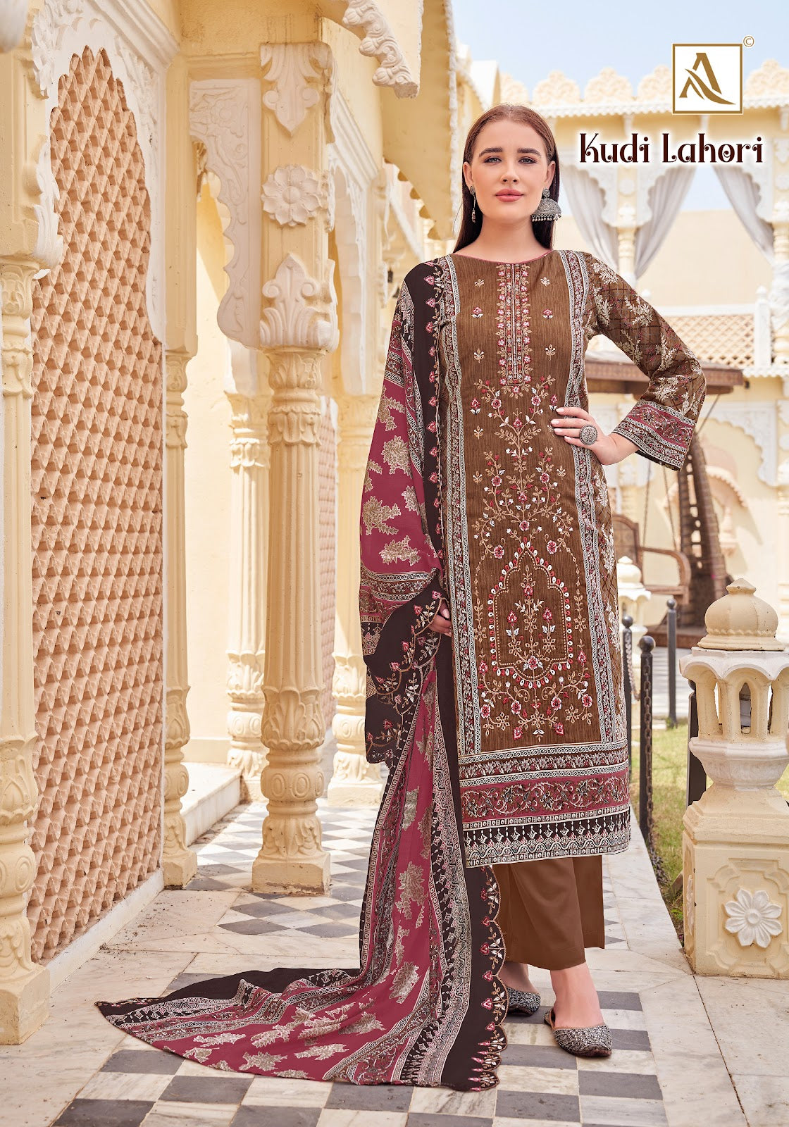 Kudi Lahori Alok Cambric Cotton Karachi Salwar Suits Exporter India