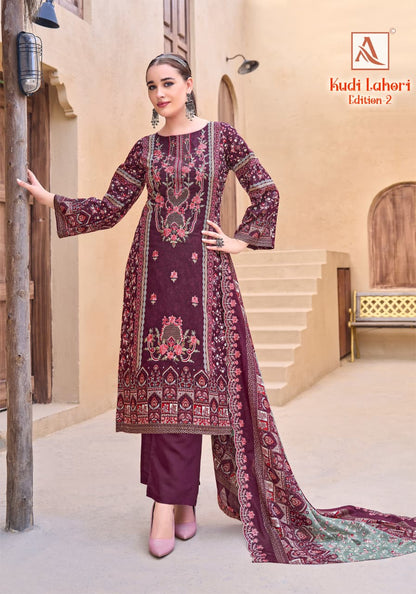 Kudi Lahori Edition 2 Alok Cambric Cotton Karachi Salwar Suits Exporter Gujarat