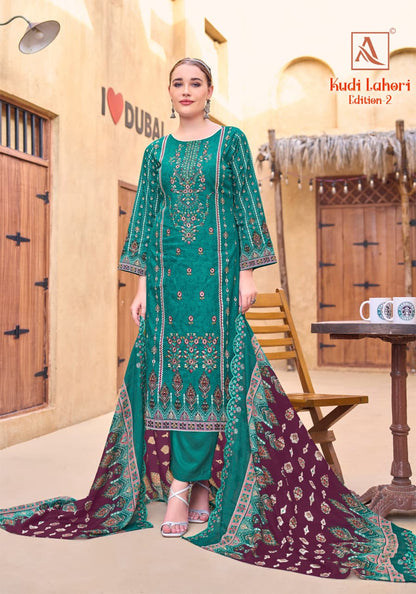Kudi Lahori Edition 2 Alok Cambric Cotton Karachi Salwar Suits Exporter Gujarat