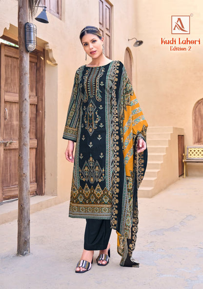 Kudi Lahori Edition 2 Alok Cambric Cotton Karachi Salwar Suits Exporter Gujarat