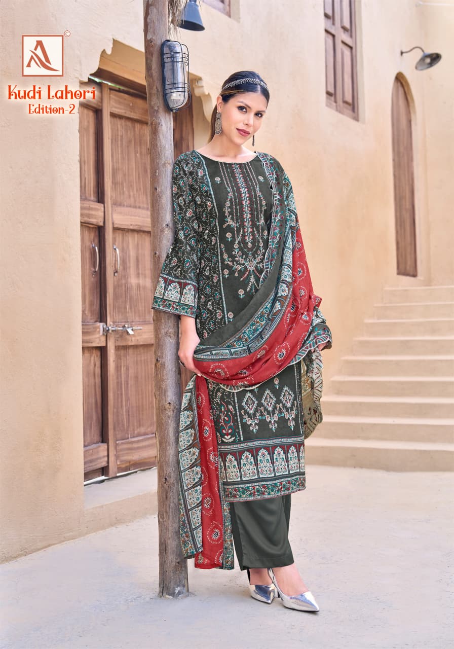 Kudi Lahori Edition 2 Alok Cambric Cotton Karachi Salwar Suits Exporter Gujarat