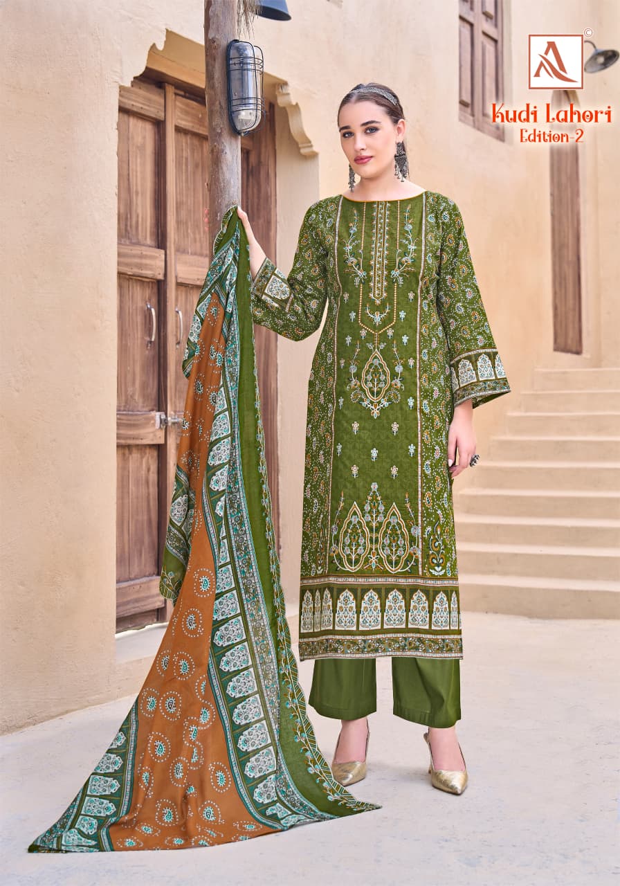 Kudi Lahori Edition 2 Alok Cambric Cotton Karachi Salwar Suits Exporter Gujarat