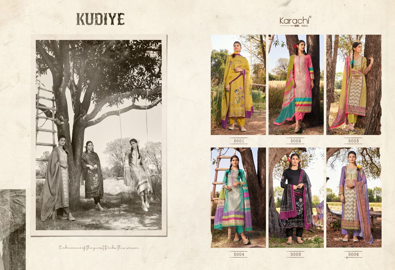 Kudiye Karachi Prints Cambric Pant Style Suits
