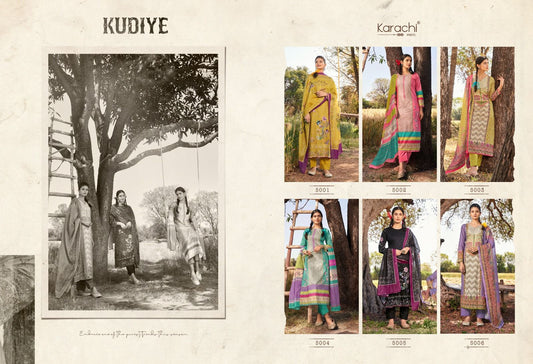 Kudiye Karachi Prints Cambric Pant Style Suits