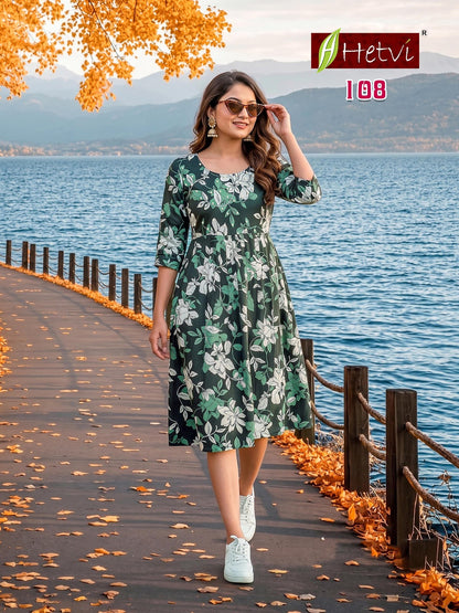 Kuhu Hetvi Reyon Anarkali Kurtis Exporter India