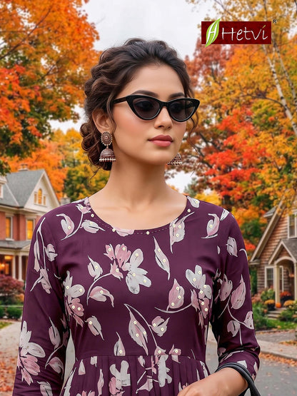 Kuhu Hetvi Reyon Anarkali Kurtis Exporter India