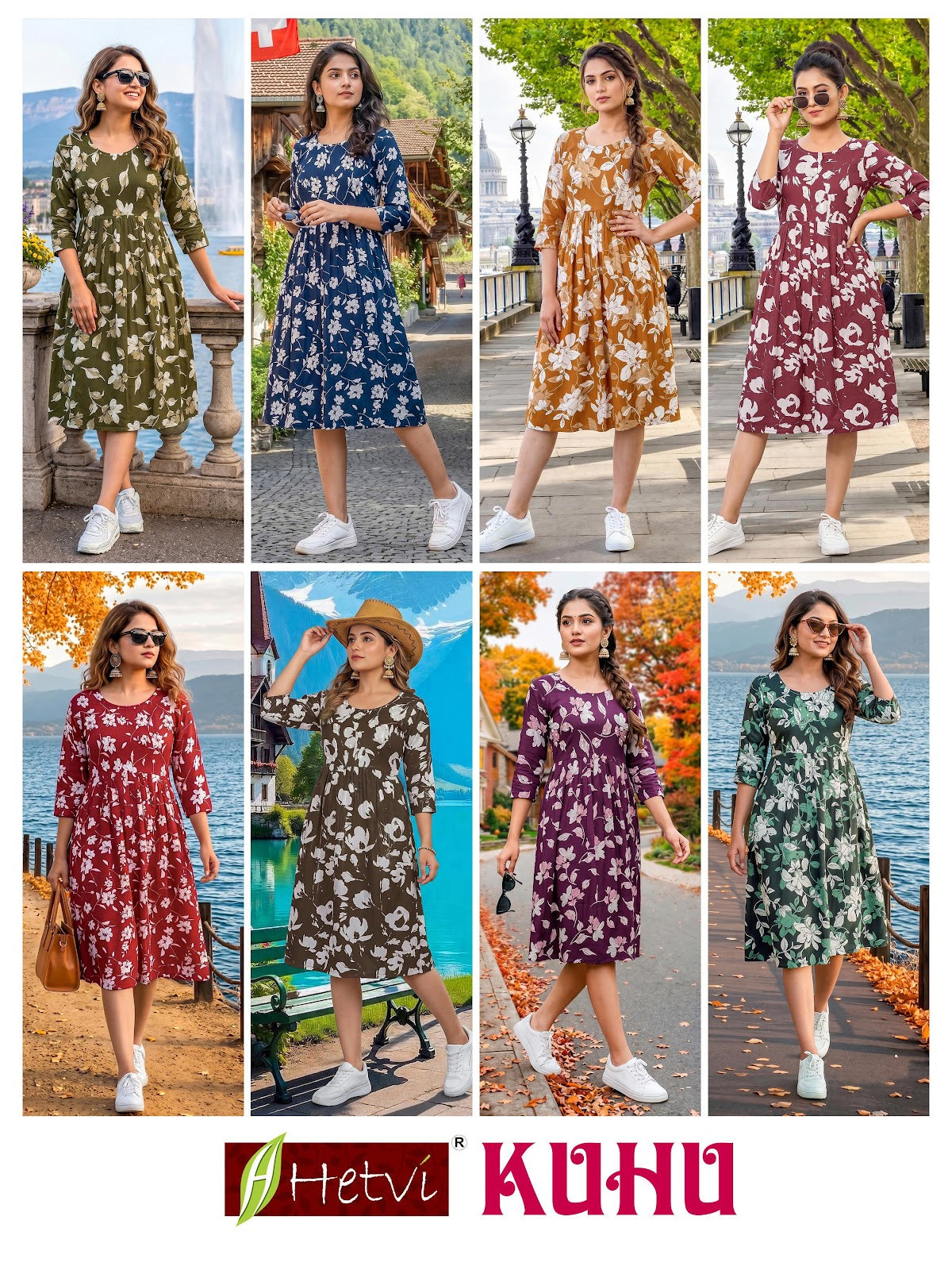 Kuhu Hetvi Reyon Anarkali Kurtis Exporter India