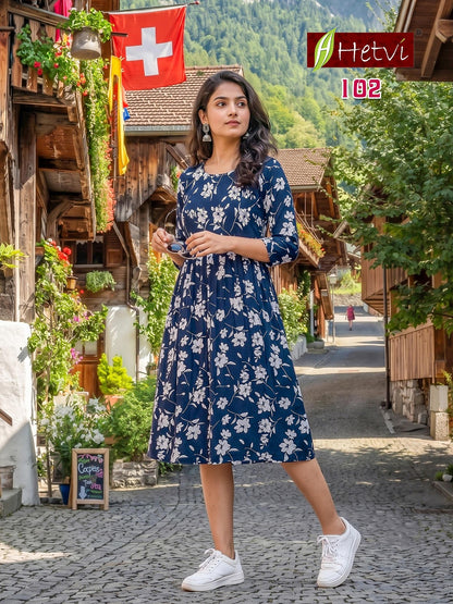 Kuhu Hetvi Reyon Anarkali Kurtis Exporter India