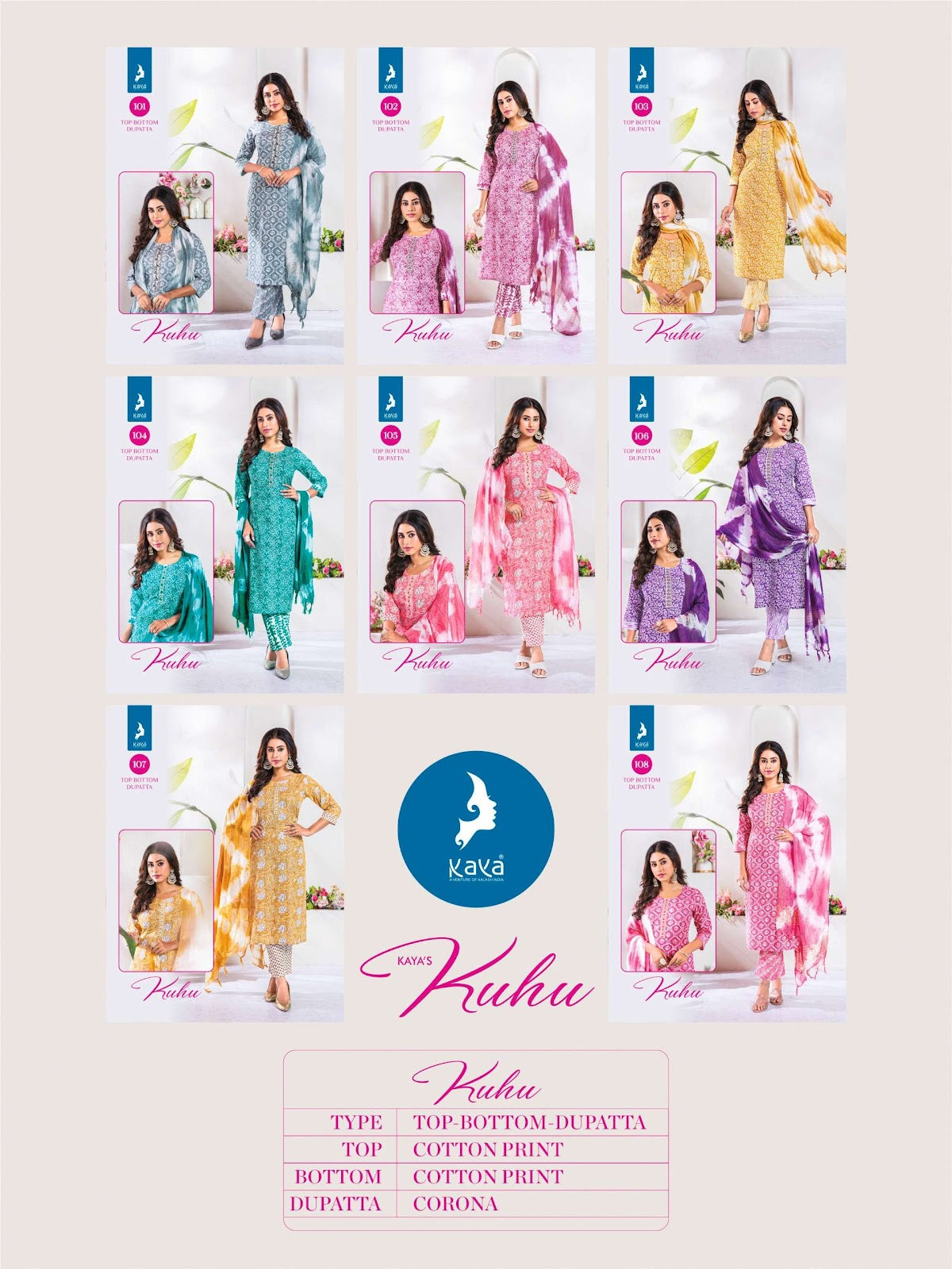 Kuhu Kaya Cotton Readymade Pant Style Suits Wholesale Price
