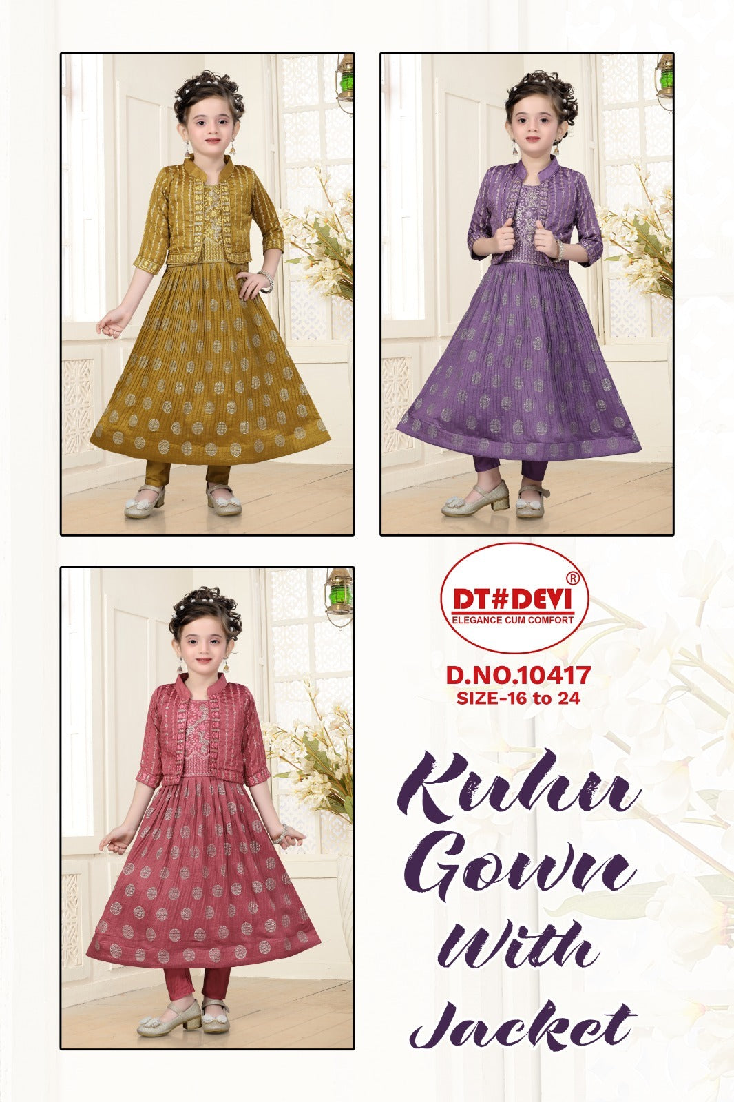 Kuhu With Koti Dt Devi Silk Girls Gown Manufacturer India