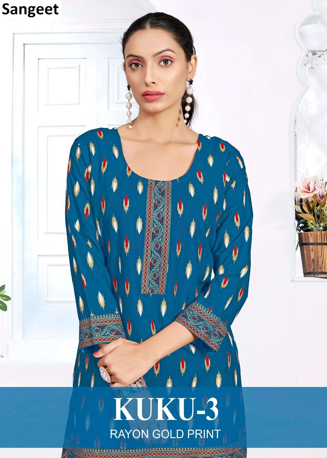 Kuku 3 Sangeet Rayon Short Kurtis Wholesale Price