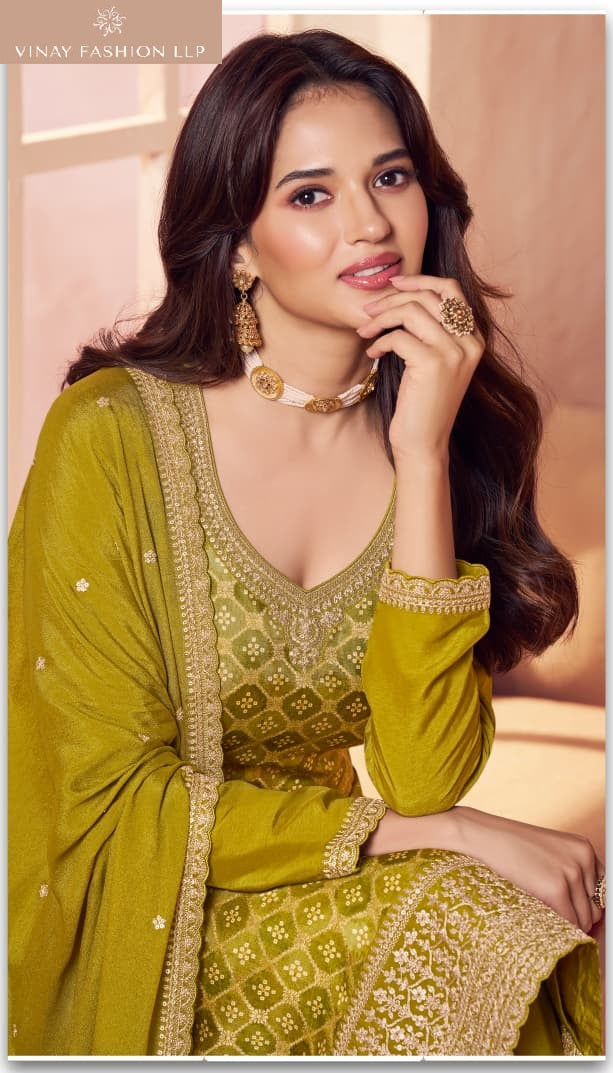 Kuleesh Aarvi Vinay Fashion Llp Moga Silk Pant Style Suits Manufacturer