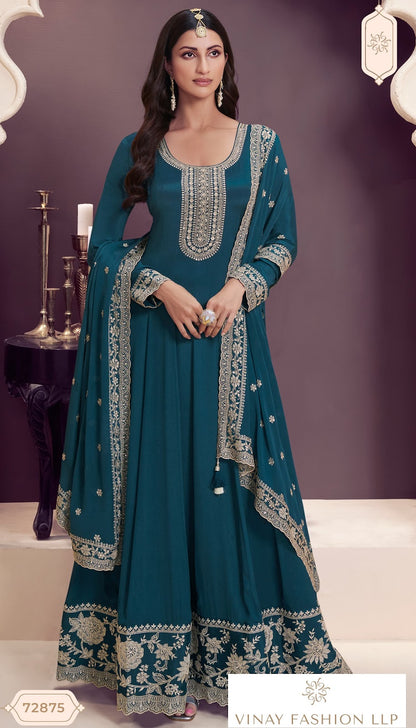 Kuleesh Blaze Vinay Fashion Llp Chinon Anarkali Salwar Suits Supplier Gujarat