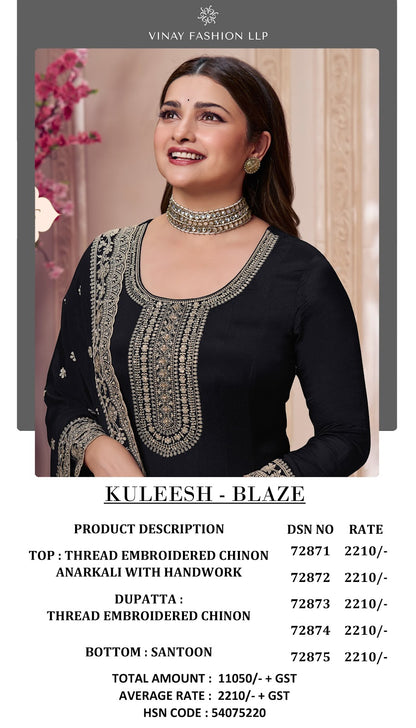 Kuleesh Blaze Vinay Fashion Llp Chinon Anarkali Salwar Suits Supplier Gujarat