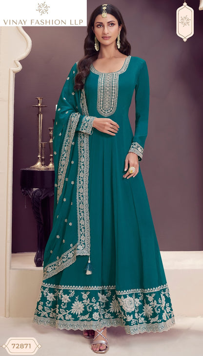 Kuleesh Blaze Vinay Fashion Llp Chinon Anarkali Salwar Suits Supplier Gujarat