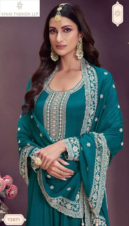 Kuleesh Blaze Vinay Fashion Llp Chinon Anarkali Salwar Suits Supplier Gujarat