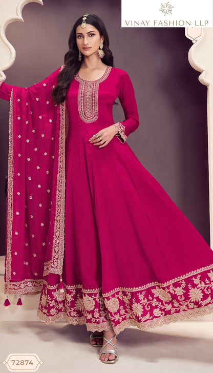 Kuleesh Blaze Vinay Fashion Llp Chinon Anarkali Salwar Suits Supplier Gujarat