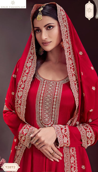 Kuleesh Blaze Vinay Fashion Llp Chinon Anarkali Salwar Suits Supplier Gujarat