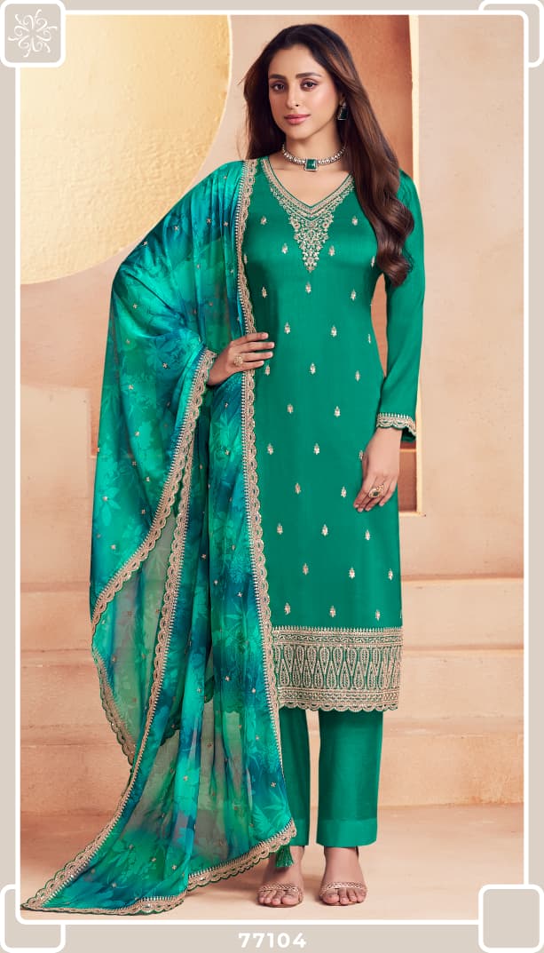 Kuleesh Falak Vinay Fashion Llp Moga Silk Pant Style Suits Wholesale