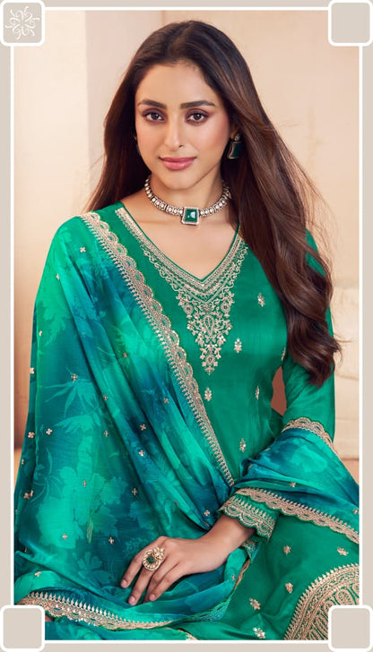 Kuleesh Falak Vinay Fashion Llp Moga Silk Pant Style Suits Wholesale