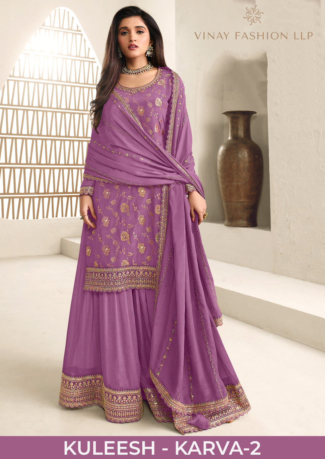 Kuleesh Karva 2 Vinay Fashion Llp Sharara Style Suits Manufacturer India