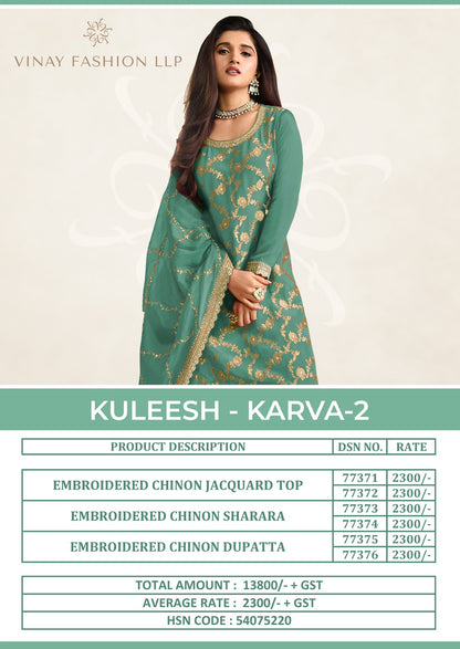 Kuleesh Karva 2 Vinay Fashion Llp Sharara Style Suits Manufacturer India