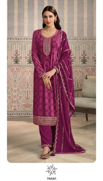 Kuleesh Mrinal Vinay Fashion Llp Velvet Suits Exporter Ahmedabad