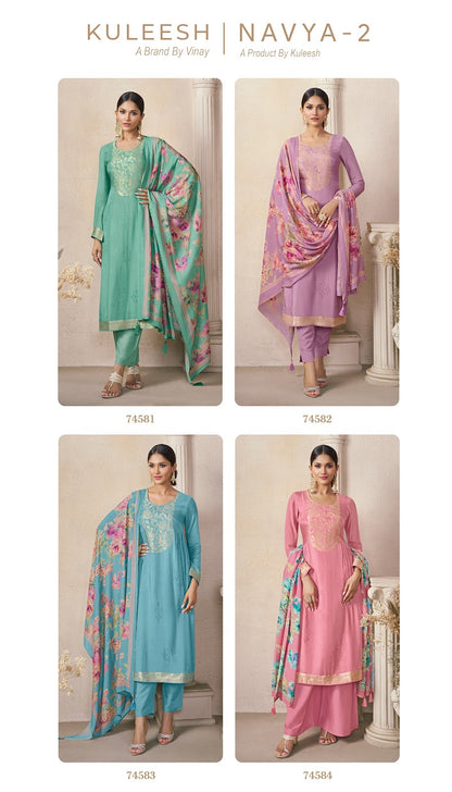 Kuleesh Navya 2 Vinay Fashion Llp Pant Style Suits Wholesaler
