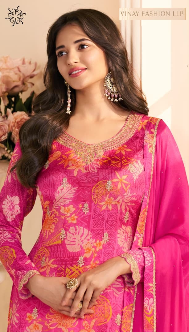 Kuleesh Roop Vinay Fashion Llp Chinon Pant Style Suits Wholesaler