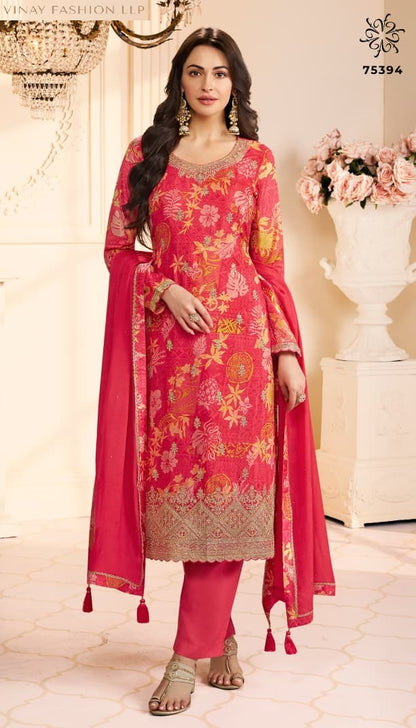 Kuleesh Roop Vinay Fashion Llp Chinon Pant Style Suits Wholesaler