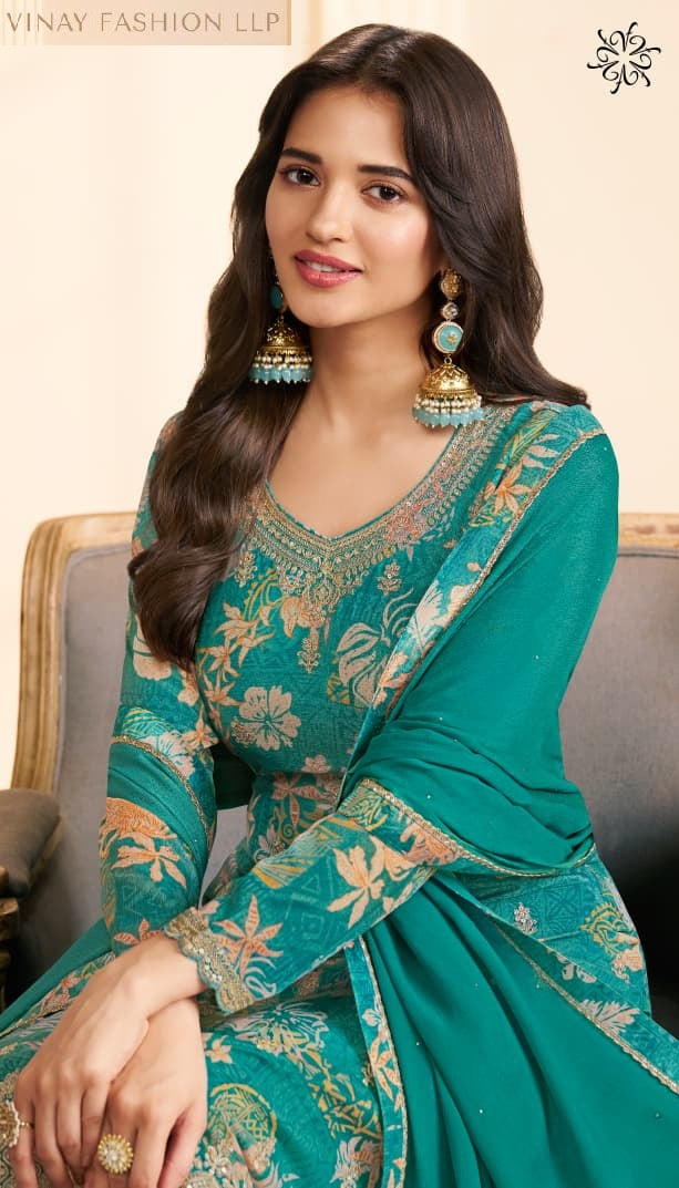 Kuleesh Roop Vinay Fashion Llp Chinon Pant Style Suits Wholesaler