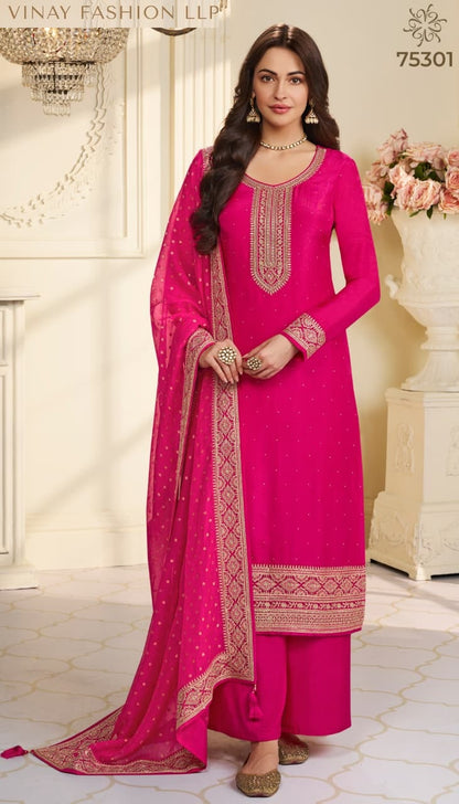 Kuleesh Saiyaara Vinay Fashion Llp Moga Silk Pant Style Suits Wholesale Rate