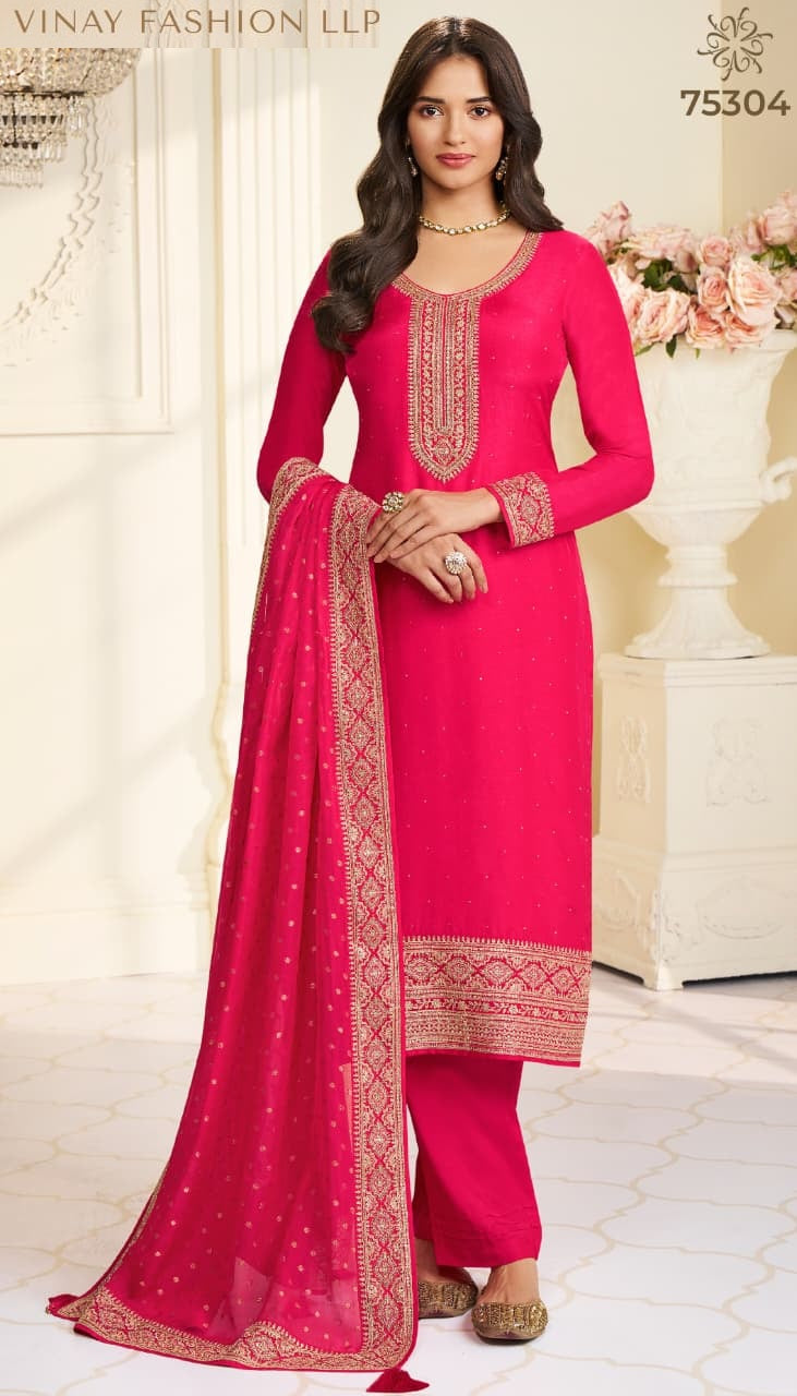 Kuleesh Saiyaara Vinay Fashion Llp Moga Silk Pant Style Suits Wholesale Rate