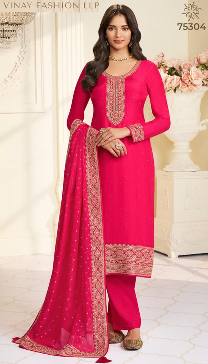 Kuleesh Saiyaara Vinay Fashion Llp Moga Silk Pant Style Suits Wholesale Rate