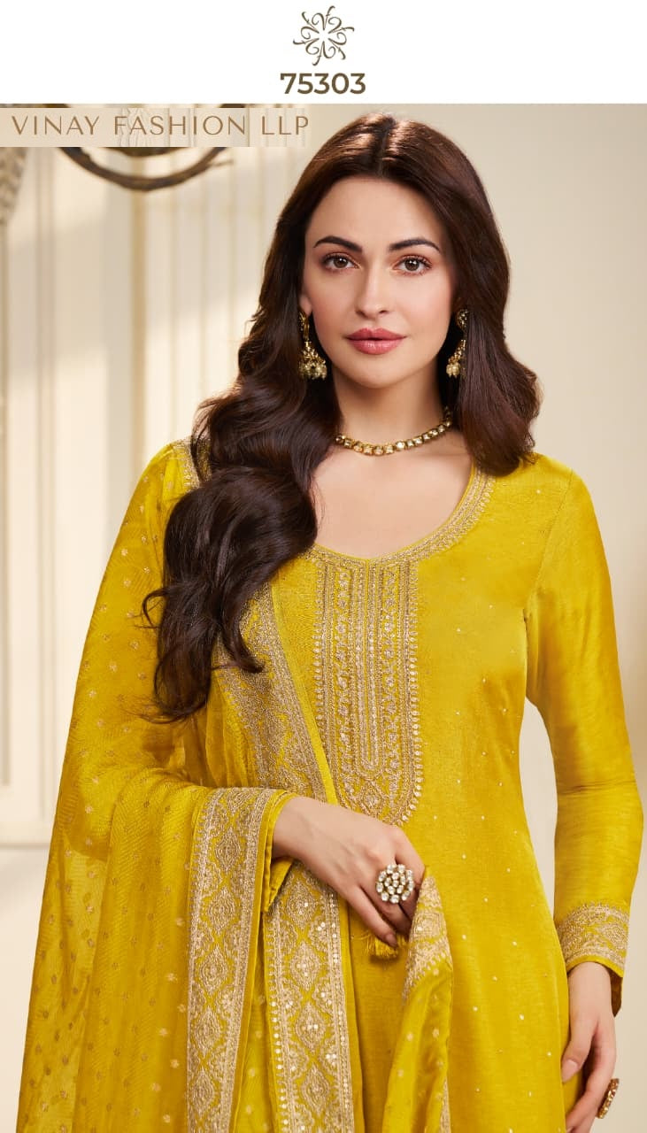 Kuleesh Saiyaara Vinay Fashion Llp Moga Silk Pant Style Suits Wholesale Rate
