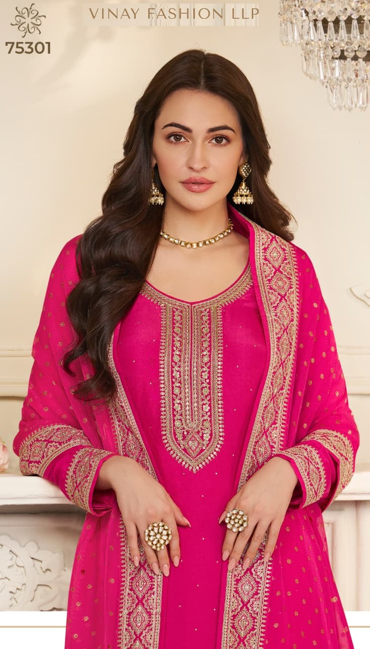 Kuleesh Saiyaara Vinay Fashion Llp Moga Silk Pant Style Suits Wholesale Rate