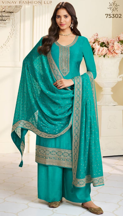 Kuleesh Saiyaara Vinay Fashion Llp Moga Silk Pant Style Suits Wholesale Rate