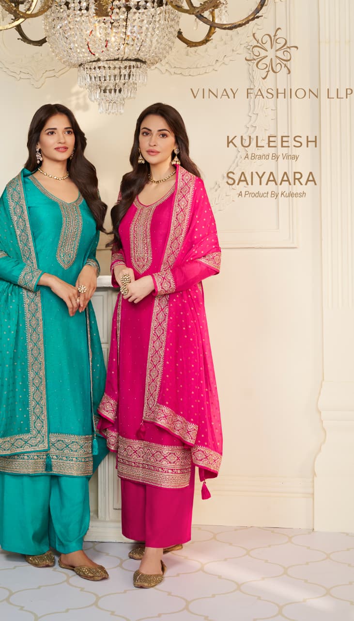 Kuleesh Saiyaara Vinay Fashion Llp Moga Silk Pant Style Suits Wholesale Rate