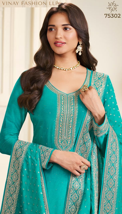 Kuleesh Saiyaara Vinay Fashion Llp Moga Silk Pant Style Suits Wholesale Rate