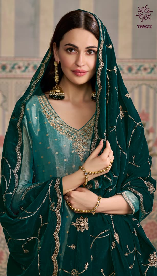 Kuleesh Sarita Vinay Fashion Llp Kanjivaram Silk Velvet Suits Wholesaler Ahmedabad