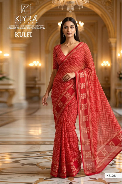 Kulfi Kiyra Weightless Sarees Supplier Gujarat