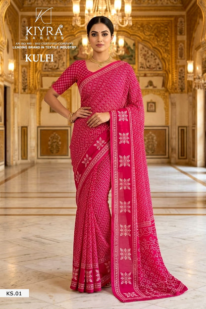 Kulfi Kiyra Weightless Sarees Supplier Gujarat